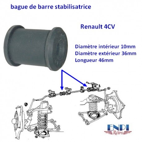 Barre de remorquage Renault 4cv 