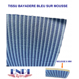 Tissu Bayadère BLEU