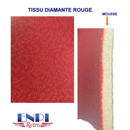 Tissu rouge diamanté Citroën 2CV AZAM